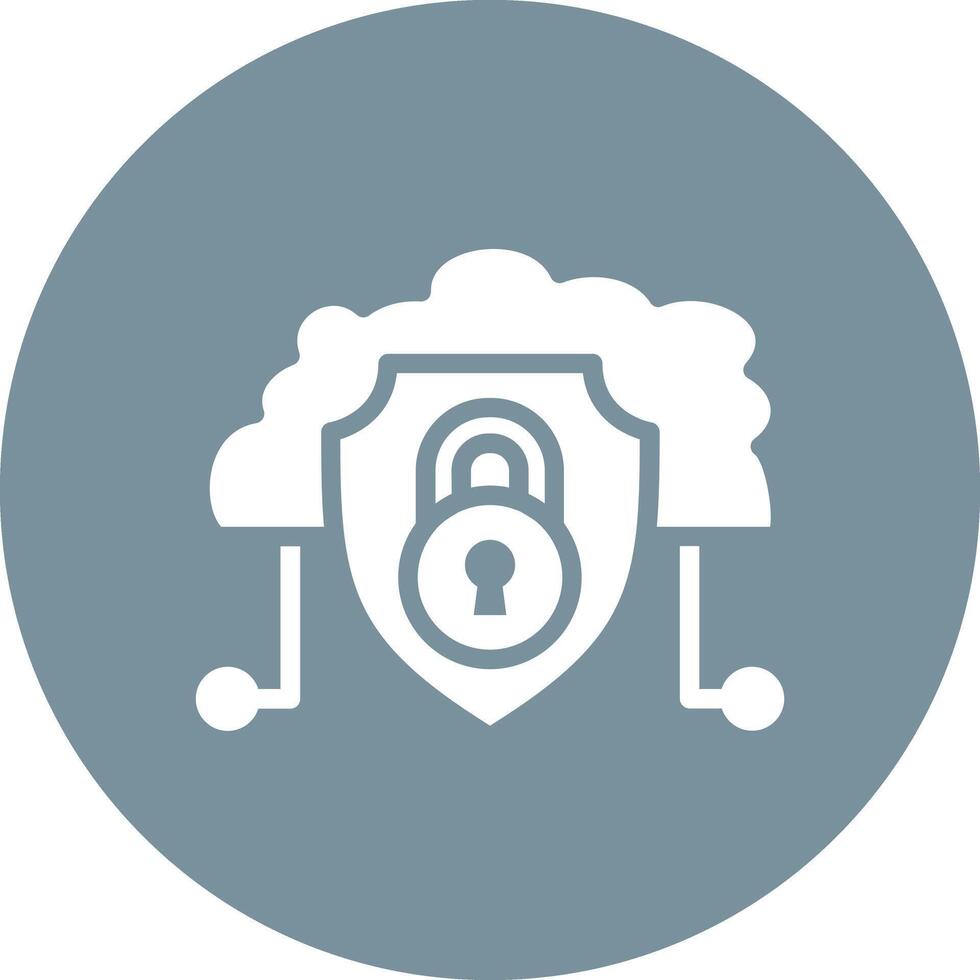 Cloud Security Vector Icon