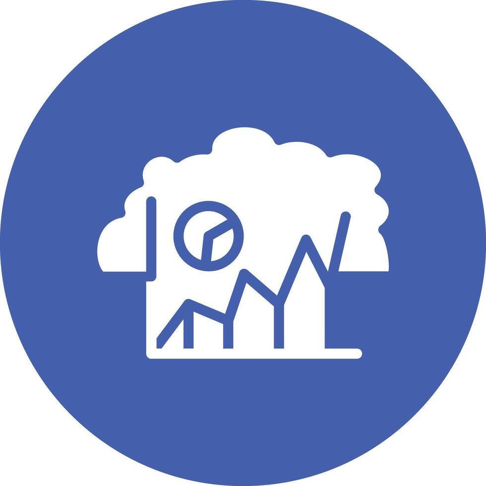 Cloud Stats Vector Icon