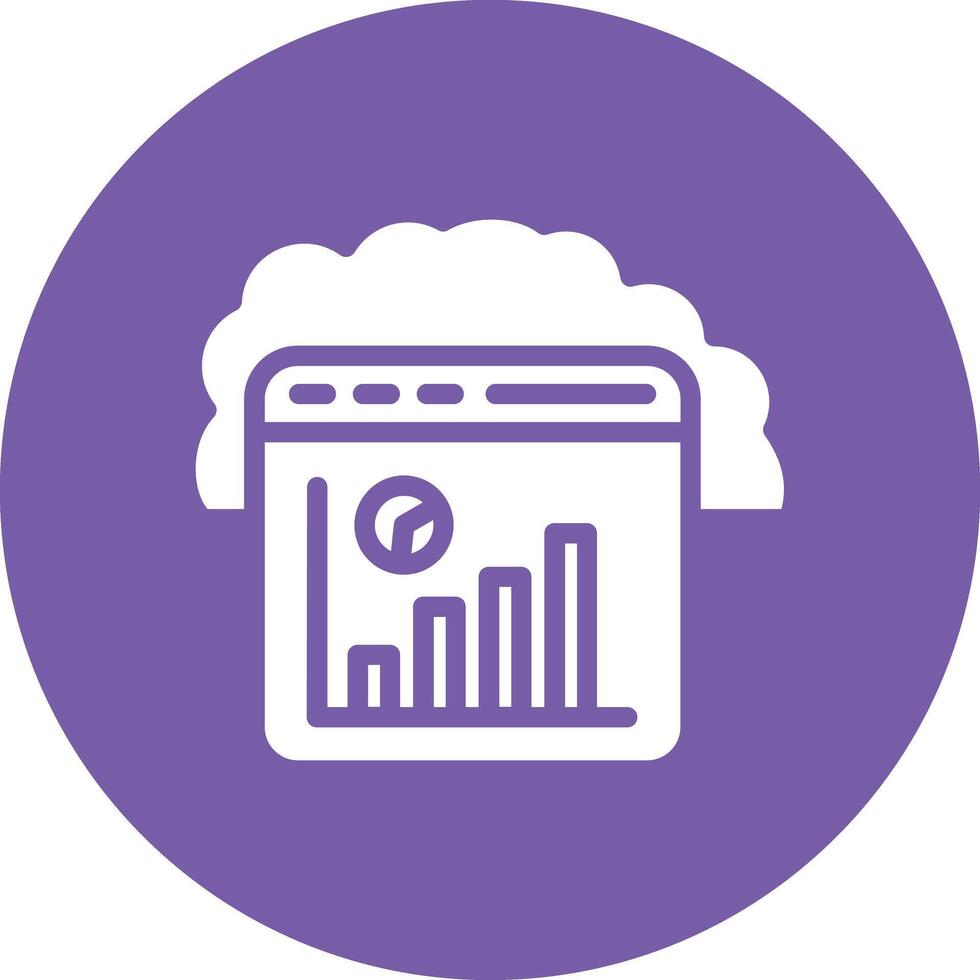 Cloud Statistics Vector Icon