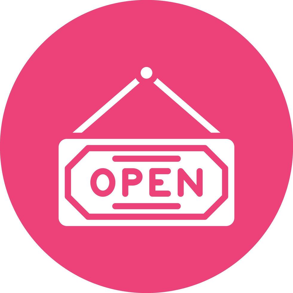 Open Store Sign Vector Icon