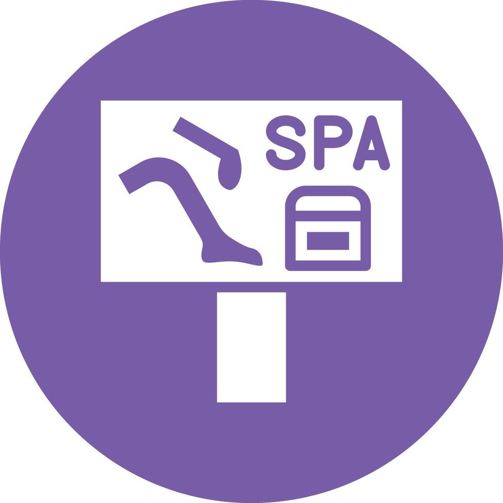 Spa Signboard Vector Icon