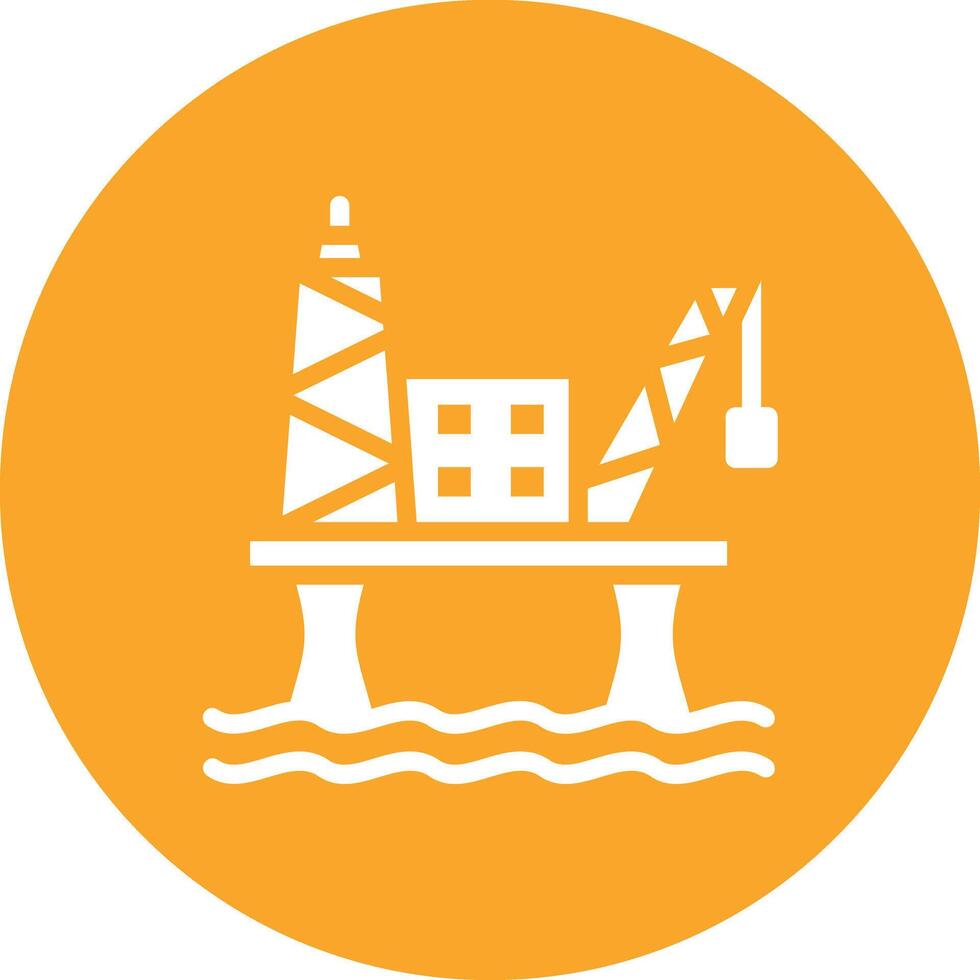 Oil Platform Vector Icon