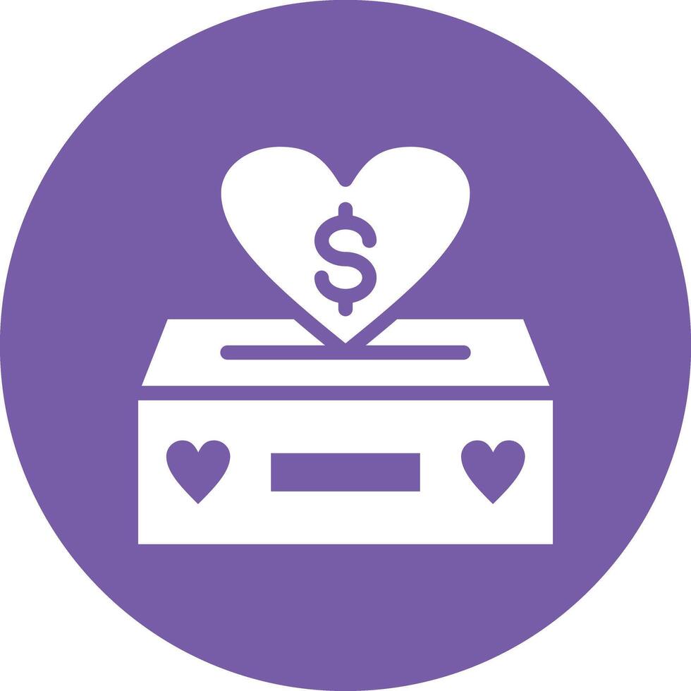 Charity Box Vector Icon