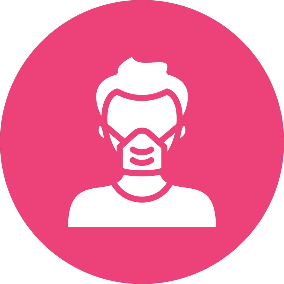 Man Wearing Mask Vector Icon