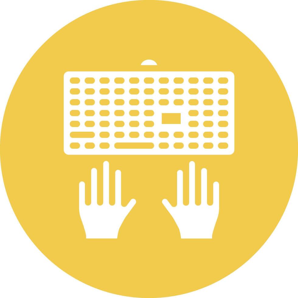 Typing on Keyboard Vector Icon