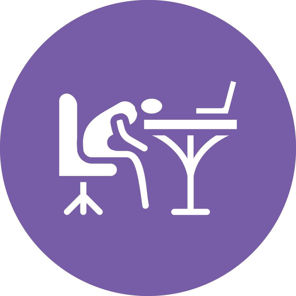 Sleepy Worker Vector Icon