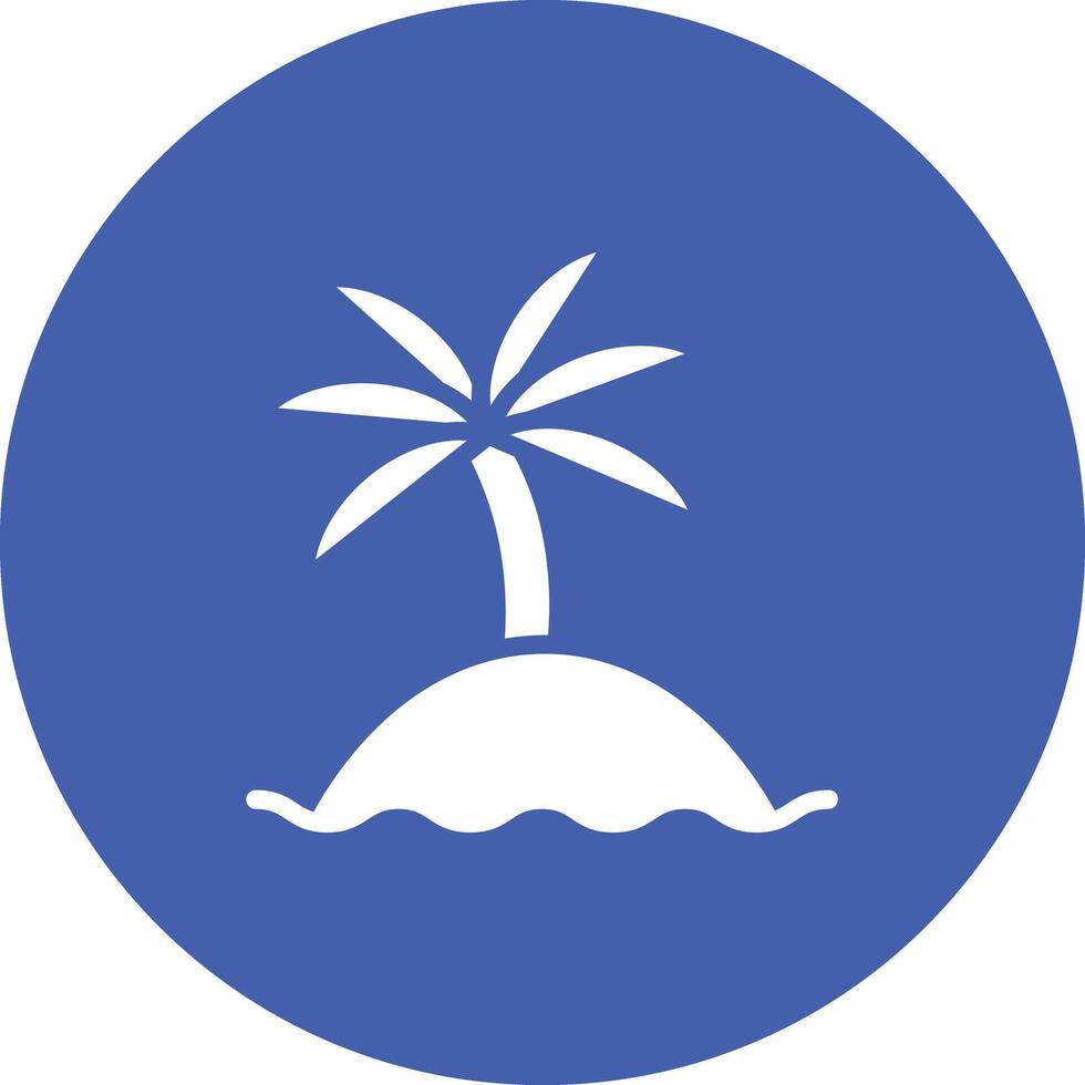 Palm Island Vector Icon