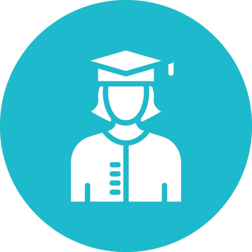 Graduated Lady Vector Icon