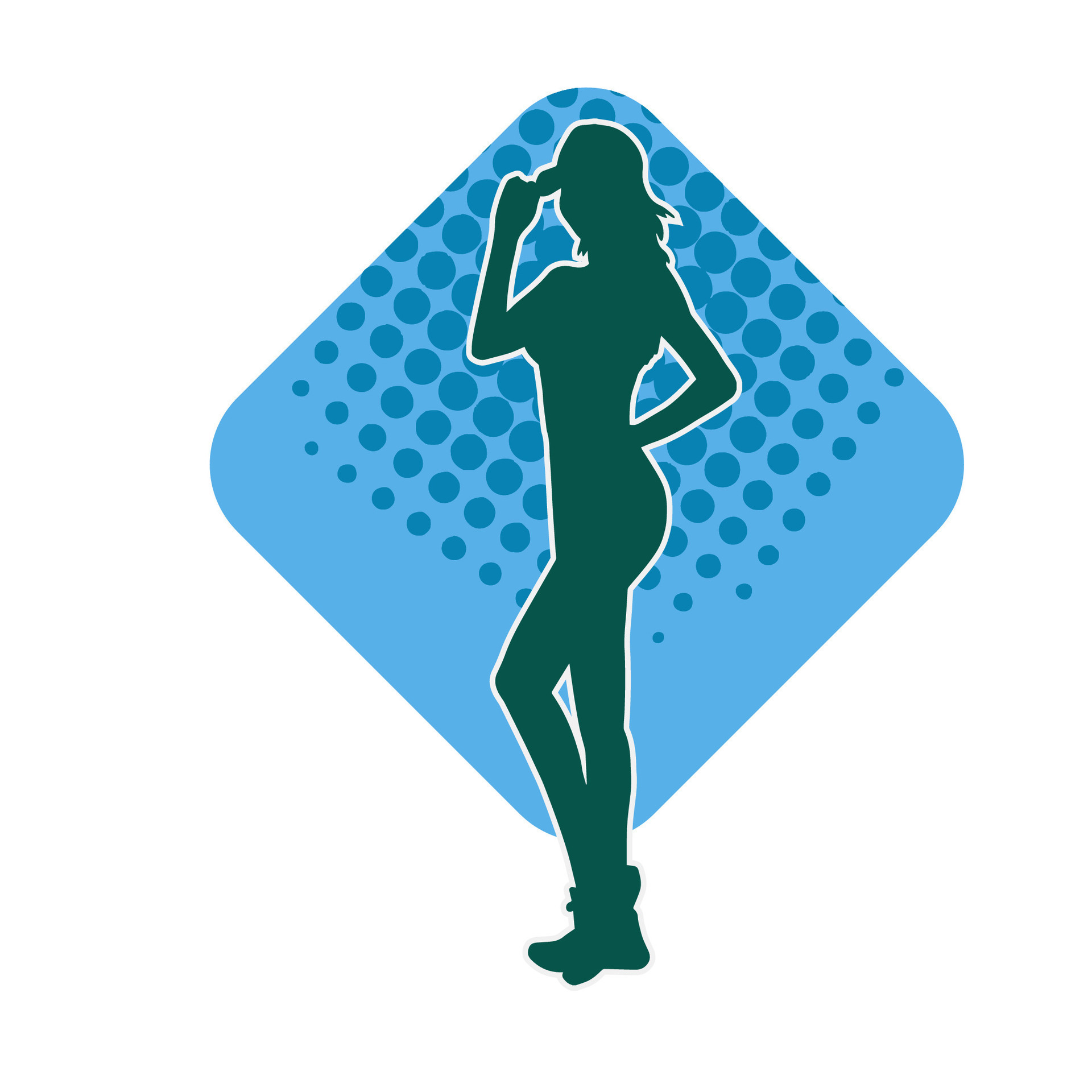 Silhouette Of A Young Slim Female Model In Tight Outfit Silhouette Of silhouette-of-a-young-slim-female-model-in-tight-outfit-silhouette-of