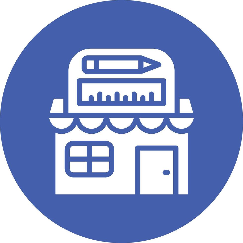 papelería tienda vector icono