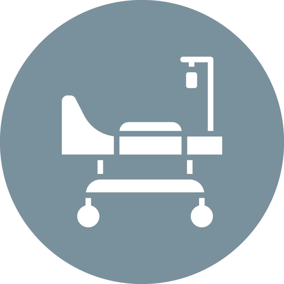 icono de vector de cama de hospital