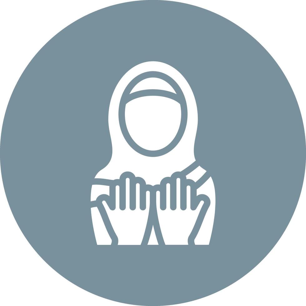 Women Praying Vector Icon