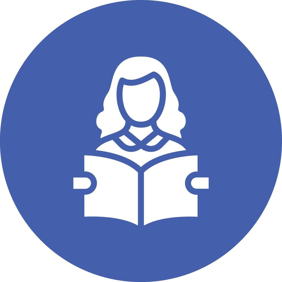 Woman Reading Vector Icon