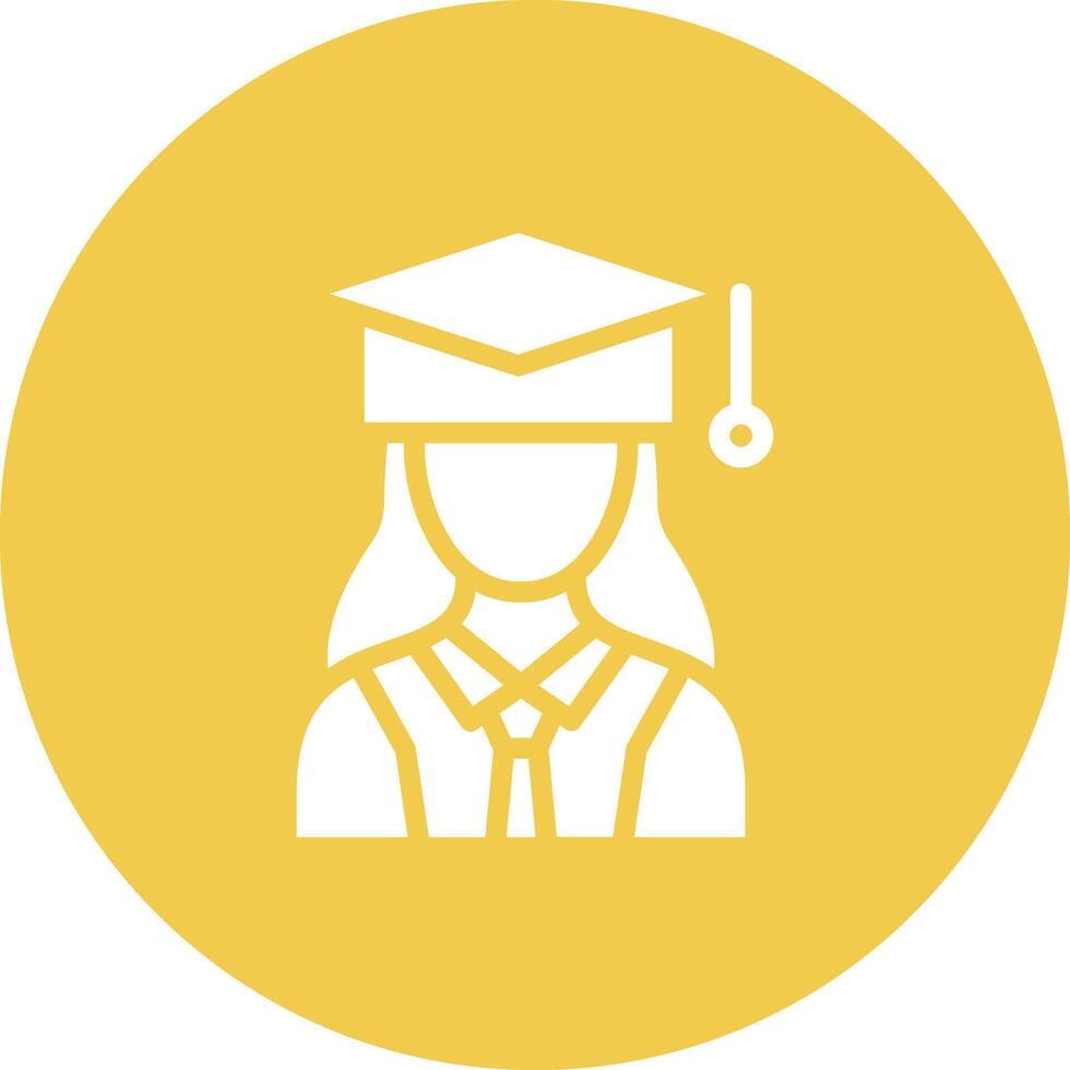 hembra graduado vector icono