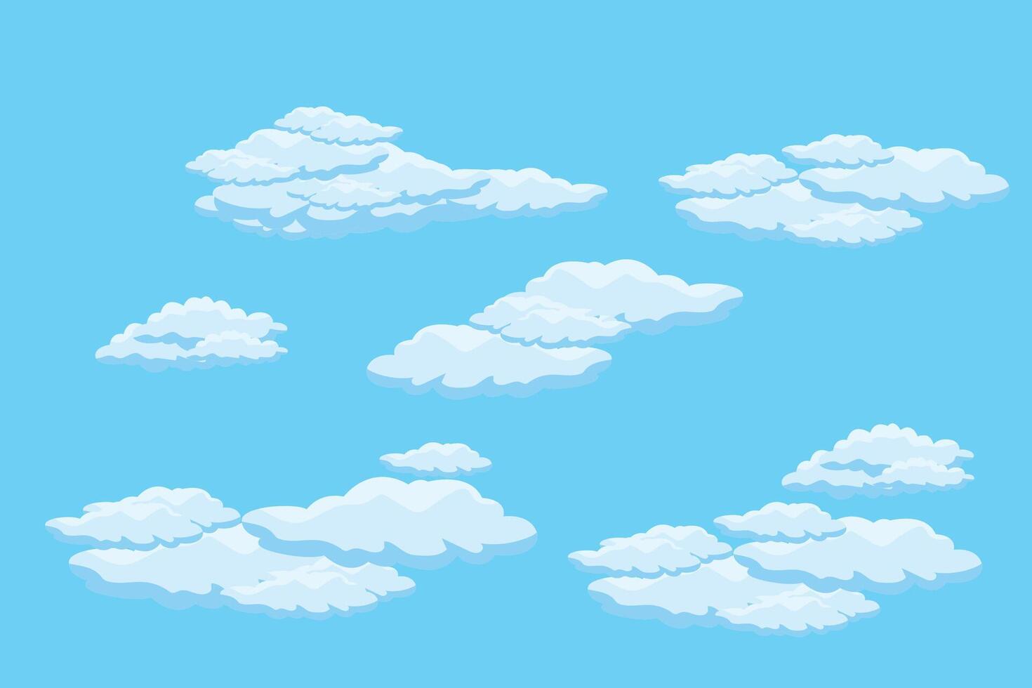 Cloud sky scene background vector simple cloud illustration template design