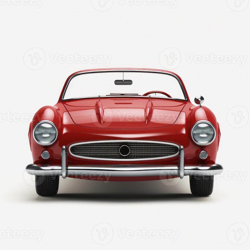 AI generated Modern city car on a white background with a shadow on the ground. photo