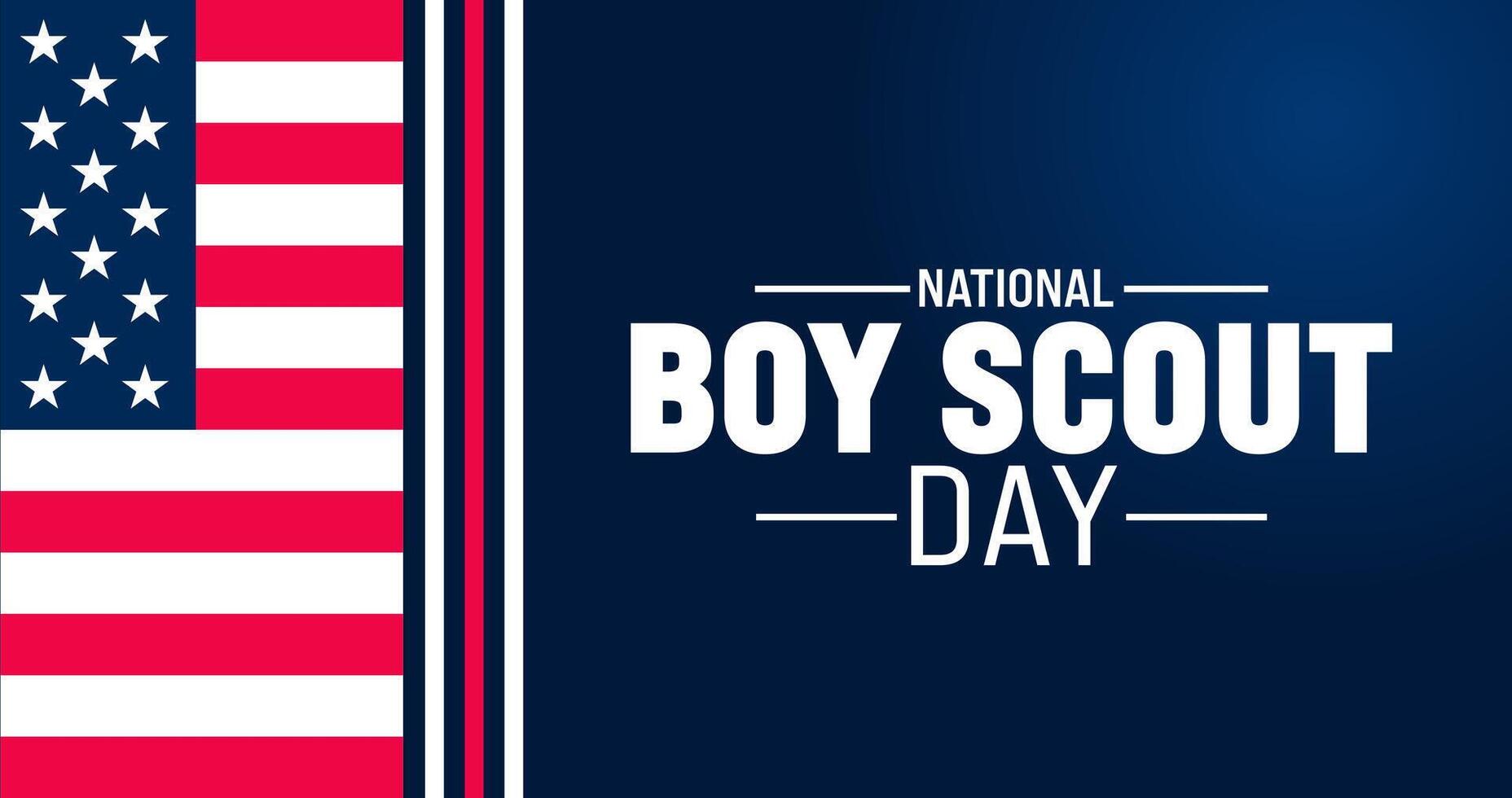 February is National Boy Scout Day background template. Holiday concept. use to background, banner, placard, card, and poster design template with text inscription and standard color. vector