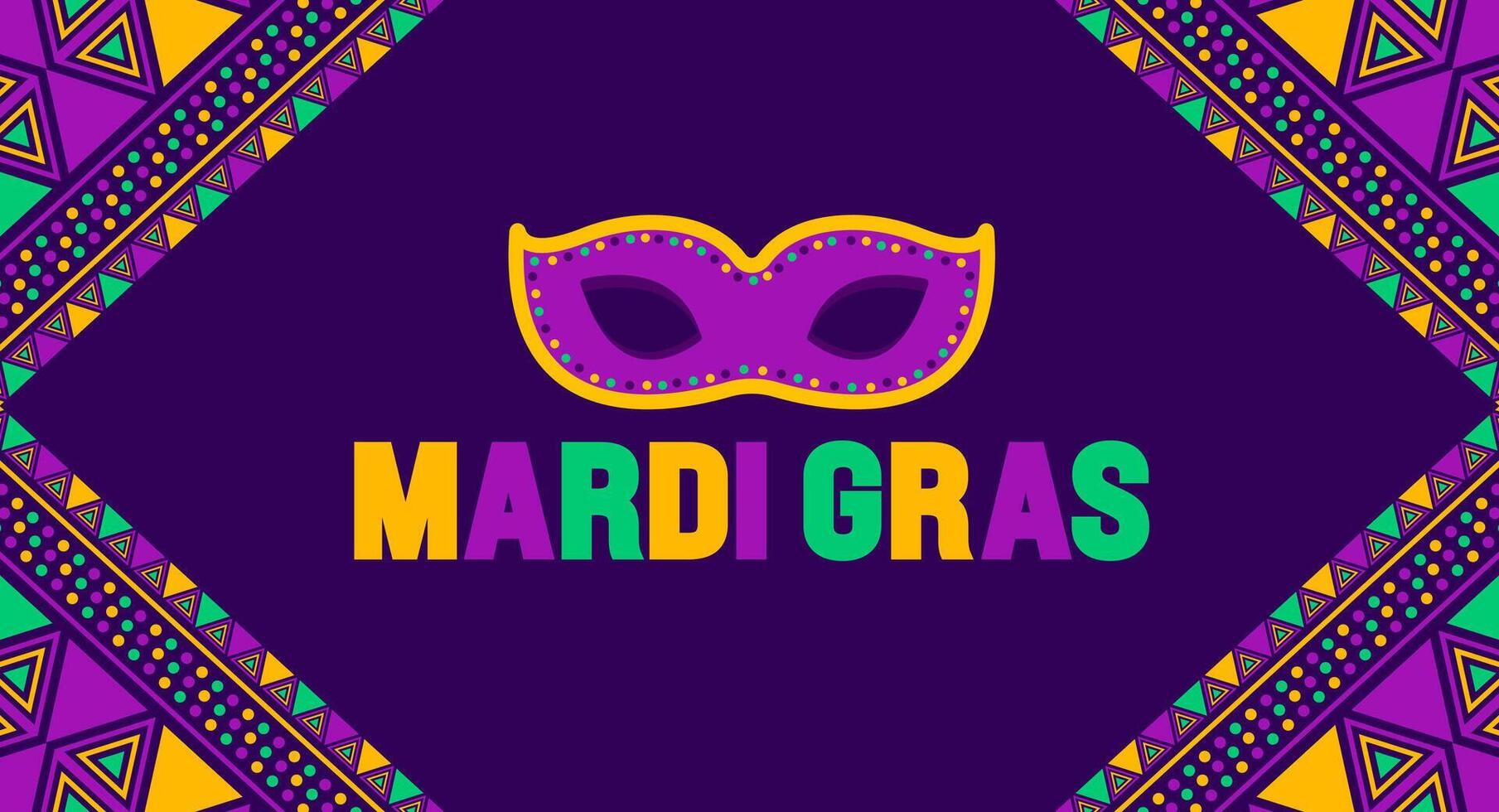 Mardi Gras Carnival in New Orleans background with Carnival mask.  Mardi Gras refers to events of the Carnival celebration background design template. use to banner, placard, card, and poster design. vector
