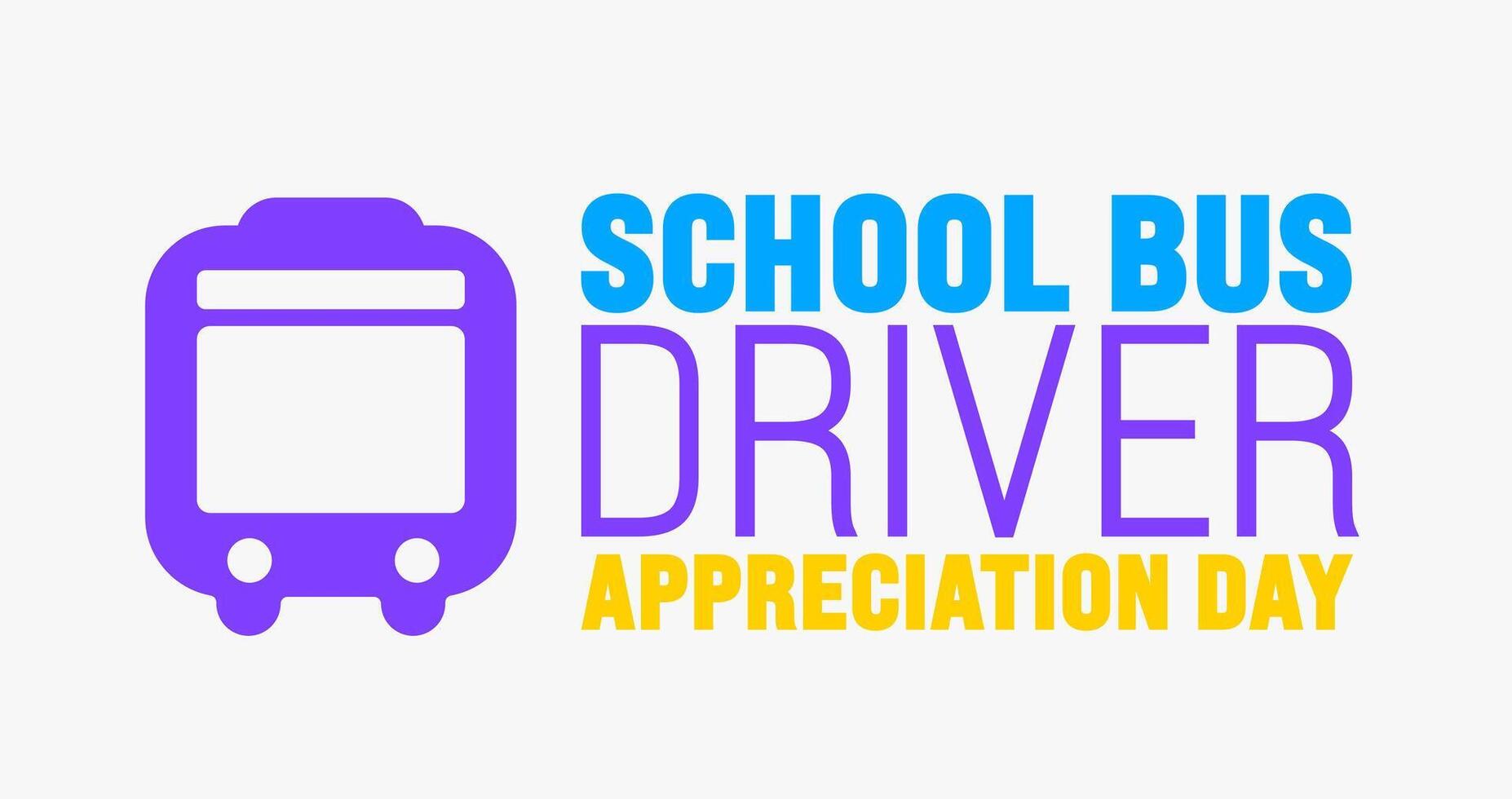 February is School Bus Driver Appreciation Day background template with usa flag theme concept. Holiday concept. use to background, banner, placard, card, and poster design template vector