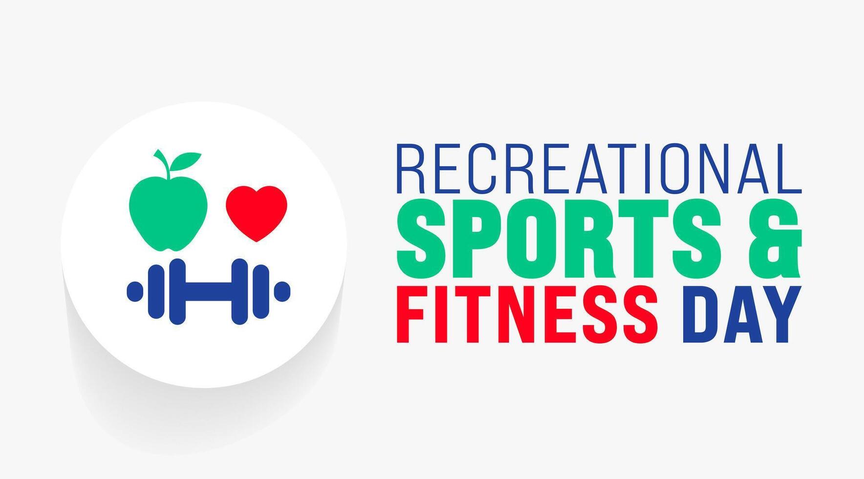 February is Recreational Sports and Fitness Day background template. Holiday concept. background, banner, placard, card, and poster design template with text inscription and standard color. vector