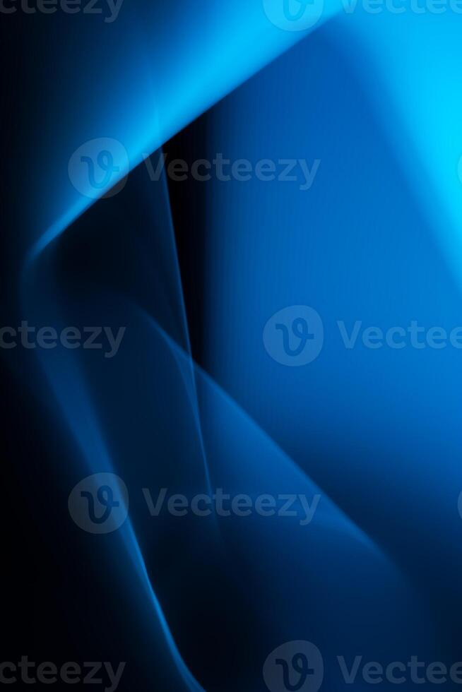 Abstract vertical black and blue background banner with smooth lines. intersections, angles and gradient. Backdrop. Design element photo