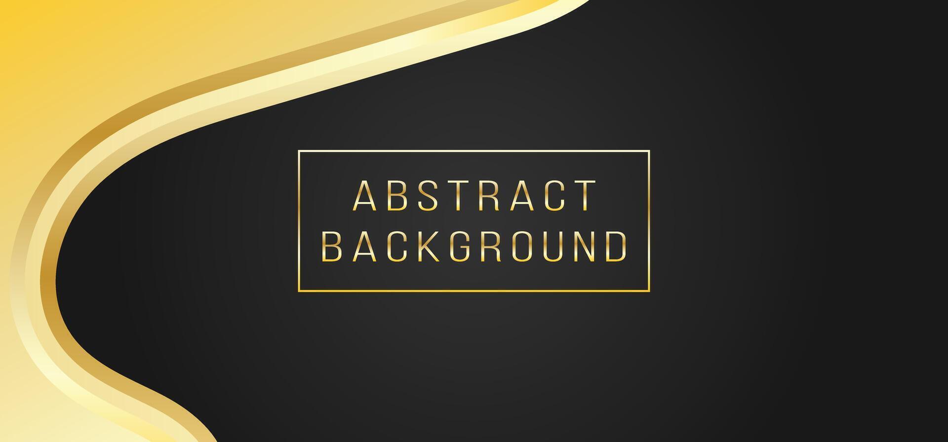 abstract black background gold pattern ribbon vector