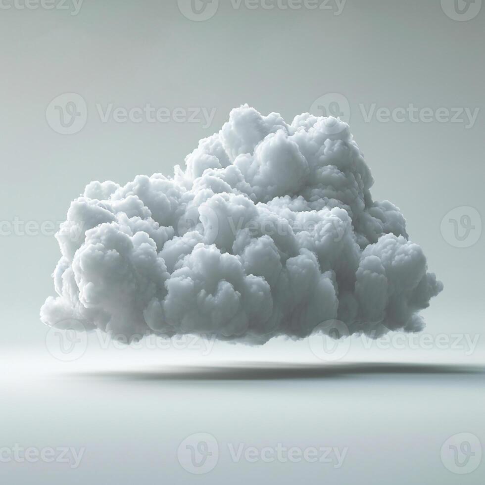AI generated clouds on a grey background photo