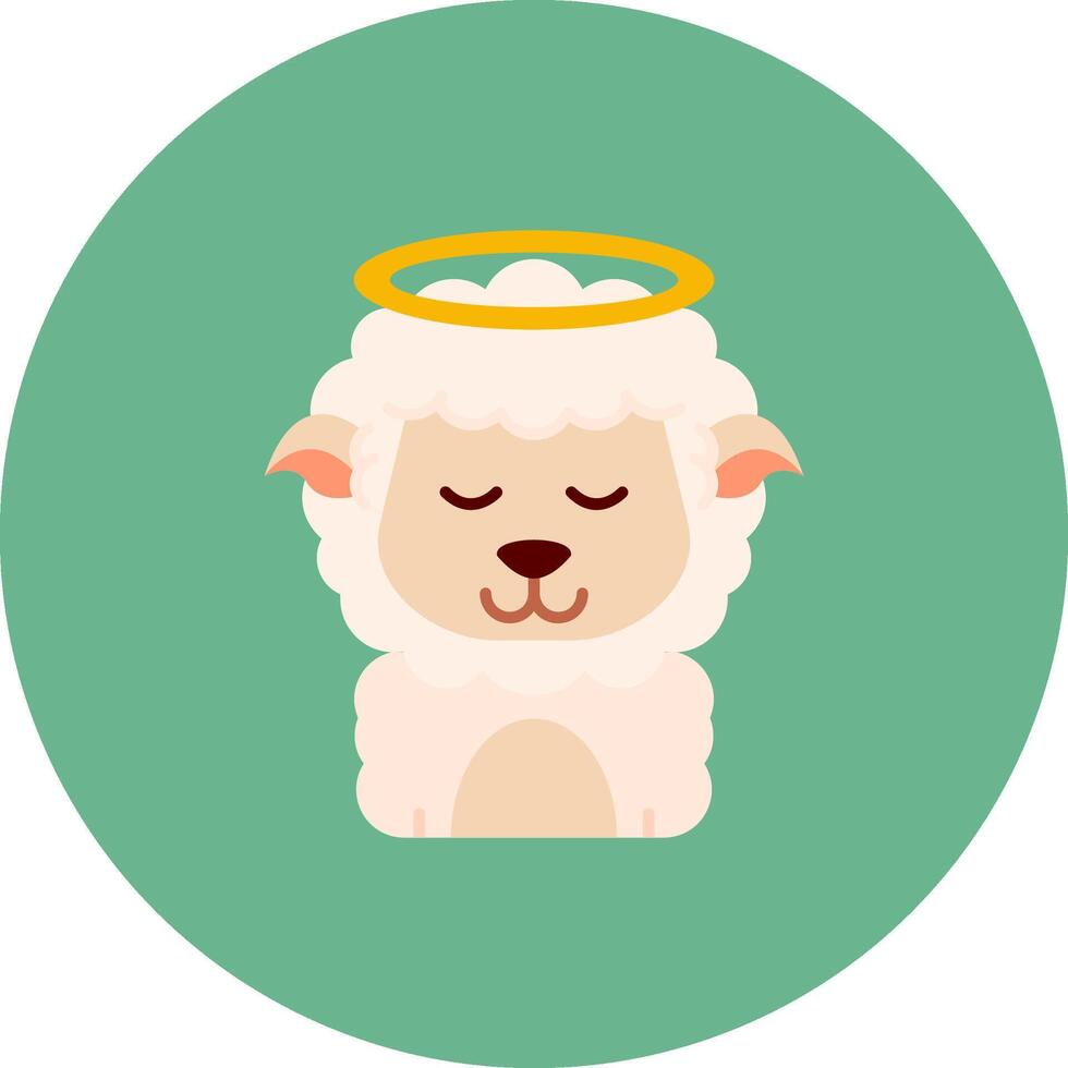 Angel Flat Circle Icon vector