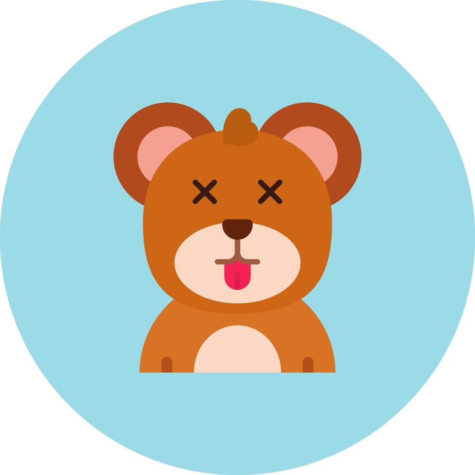 Dead Flat Circle Icon vector