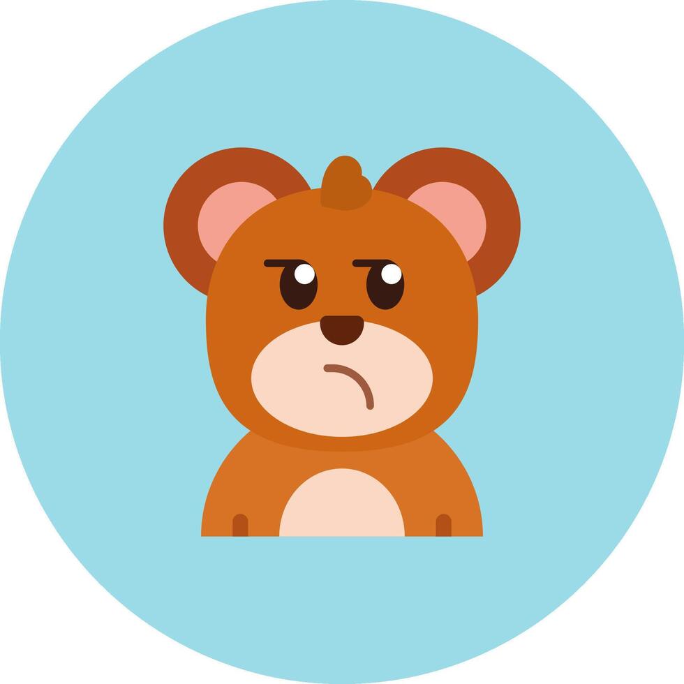 Suspicious Flat Circle Icon vector