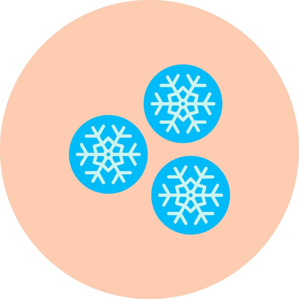 bola de nieve plano circulo icono vector