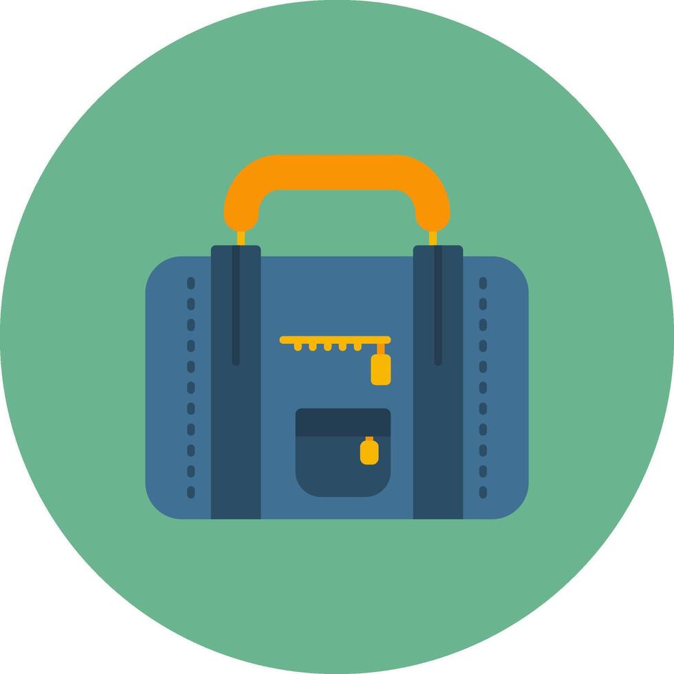 Travel bag Flat Circle Icon vector