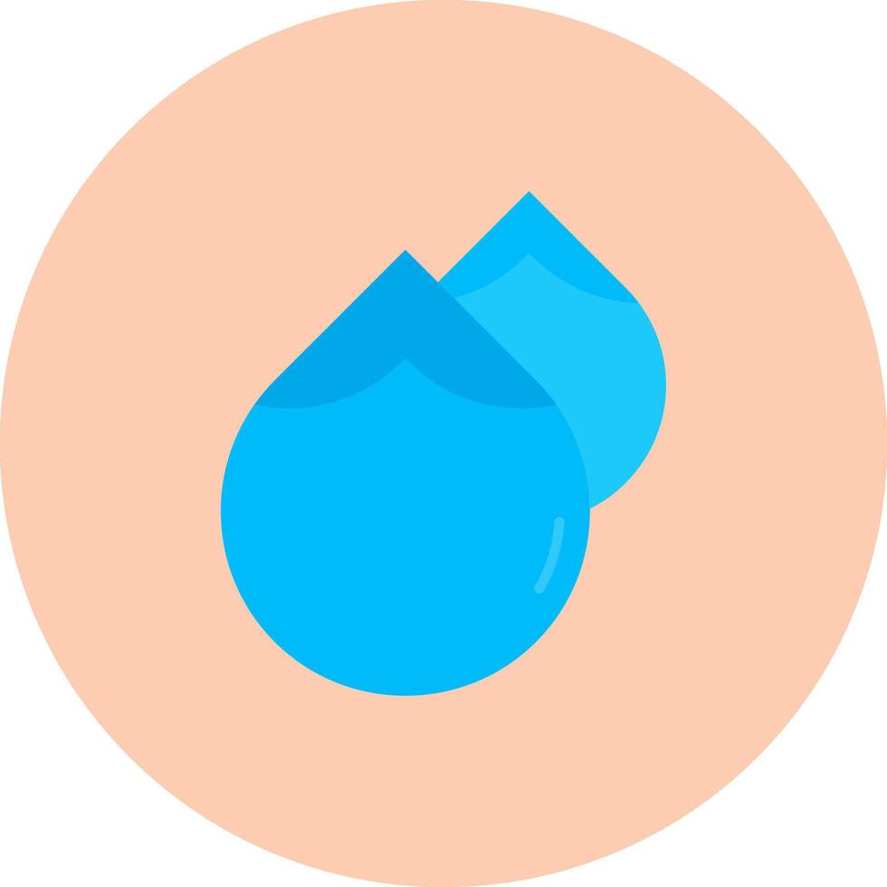 Water drops Flat Circle Icon vector