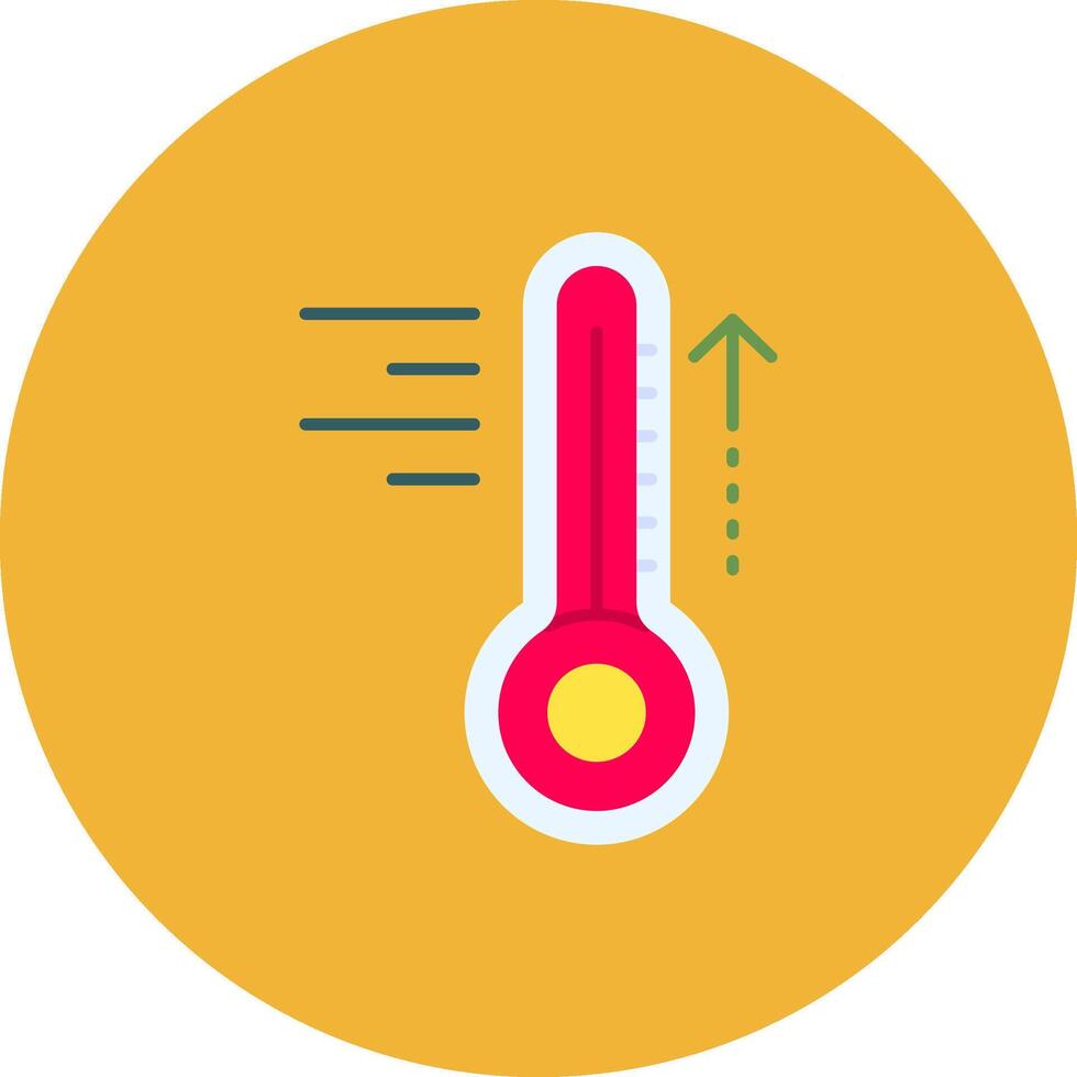 Hot Flat Circle Icon vector