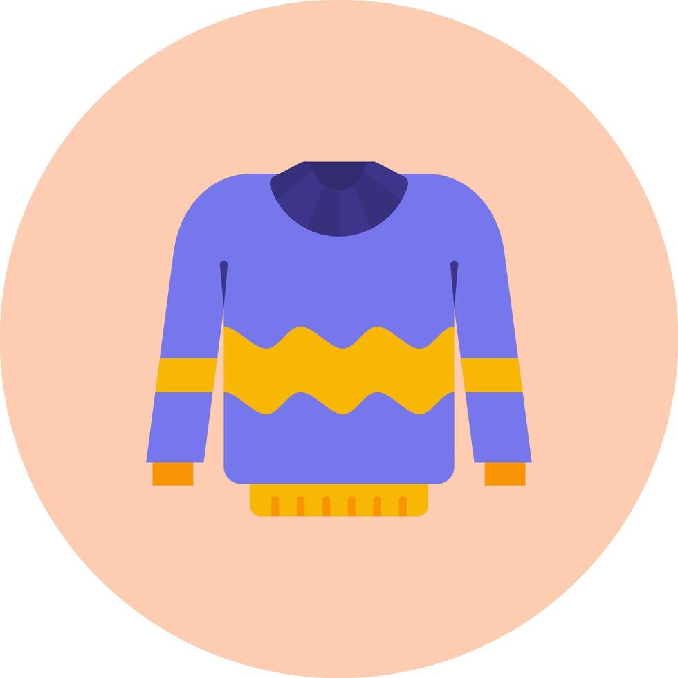 Sweater Flat Circle Icon vector