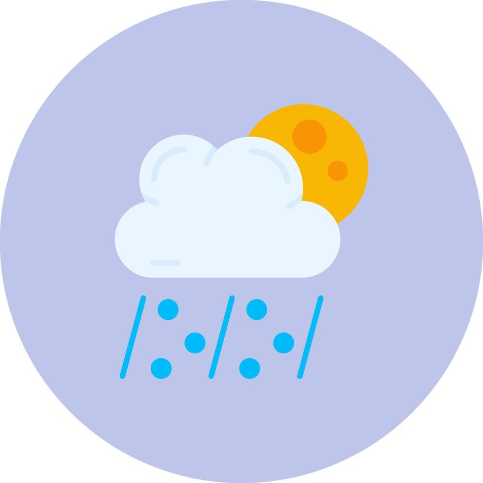 Hail Flat Circle Icon vector