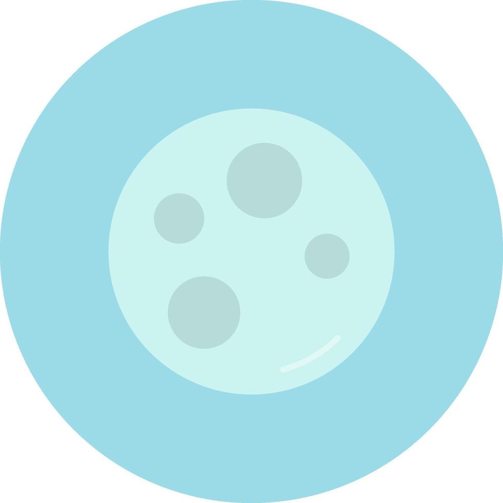 Moon Flat Circle Icon vector