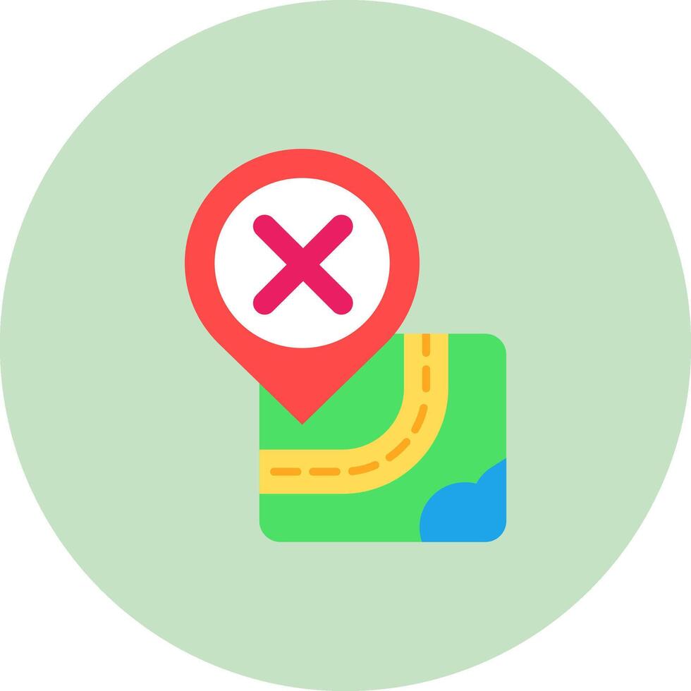 Cancel Flat Circle Icon vector