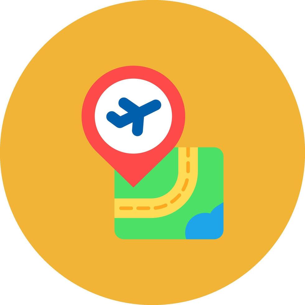 Airport Flat Circle Icon vector