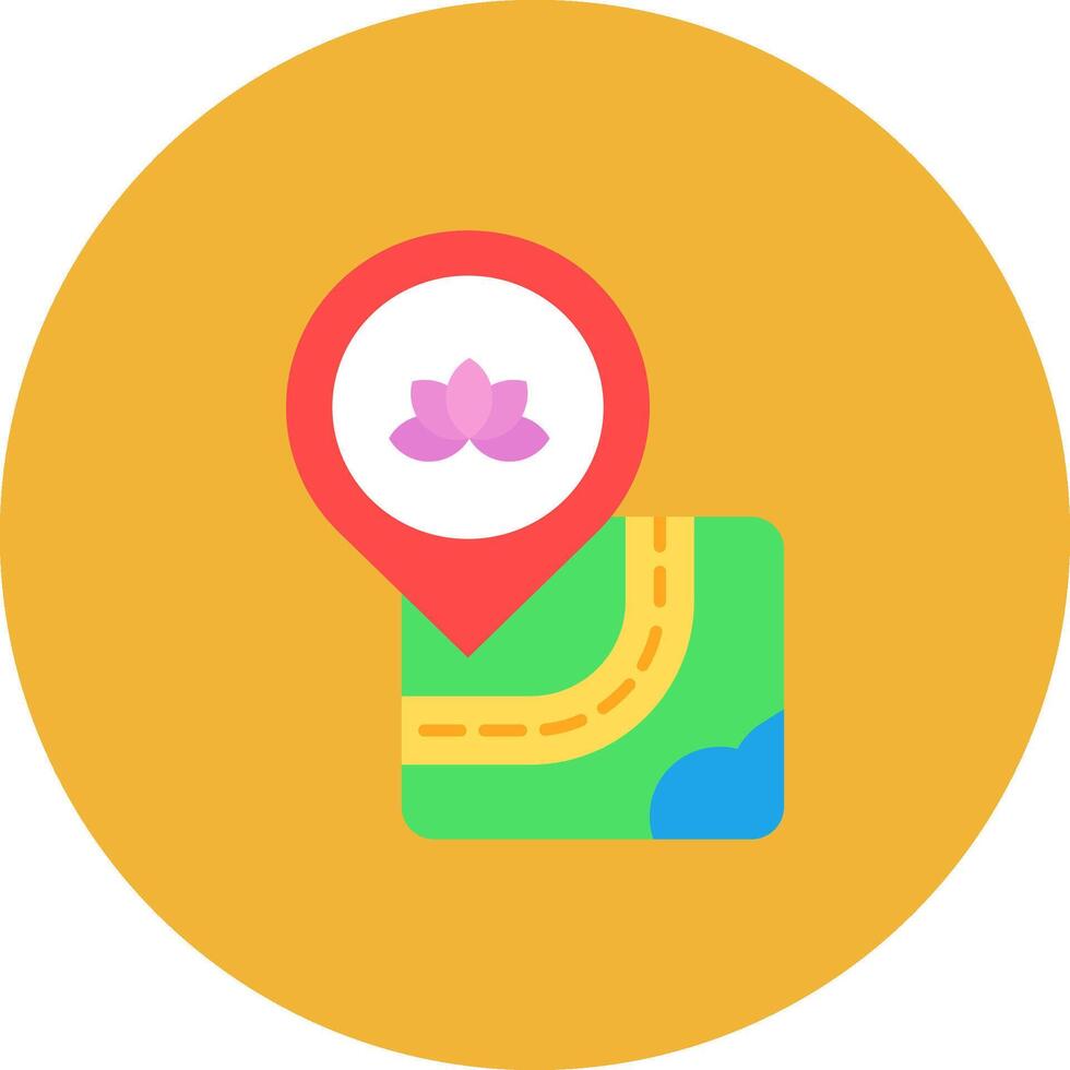 Meditation Flat Circle Icon vector
