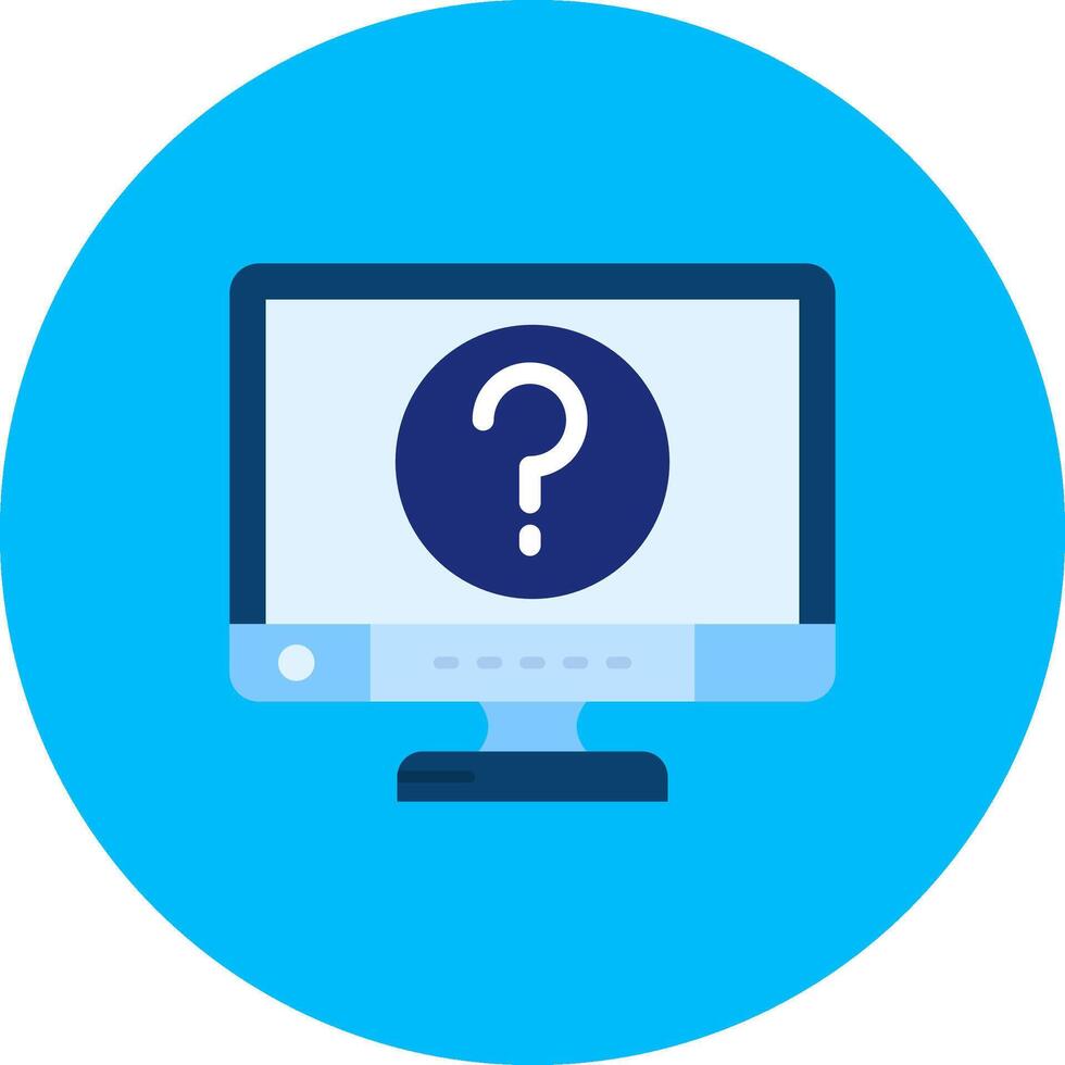 Question Flat Circle Icon vector