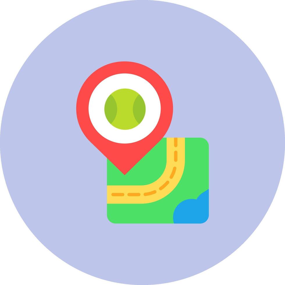 Tenis Flat Circle Icon vector