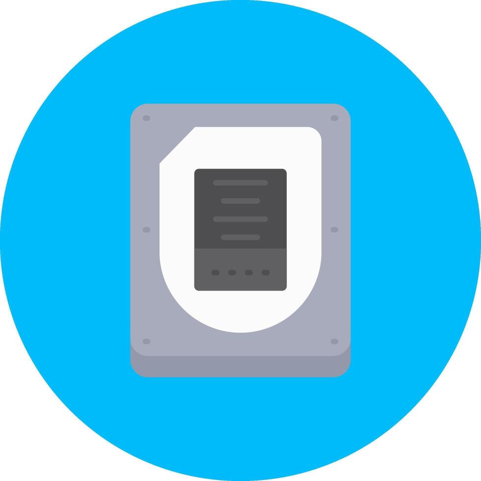 Disk Flat Circle Icon vector