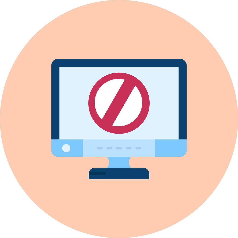 Ban Flat Circle Icon vector