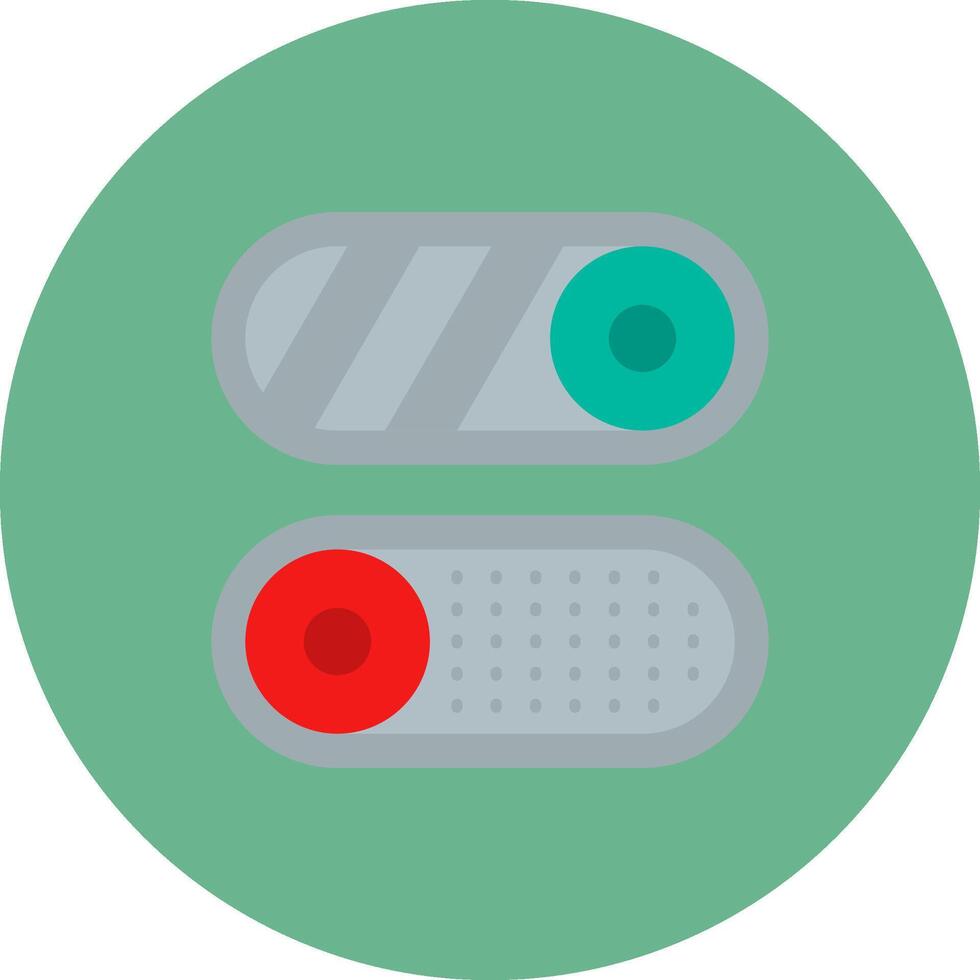Toggle Flat Circle Icon vector