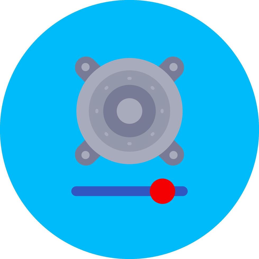 Speaker Flat Circle Icon vector