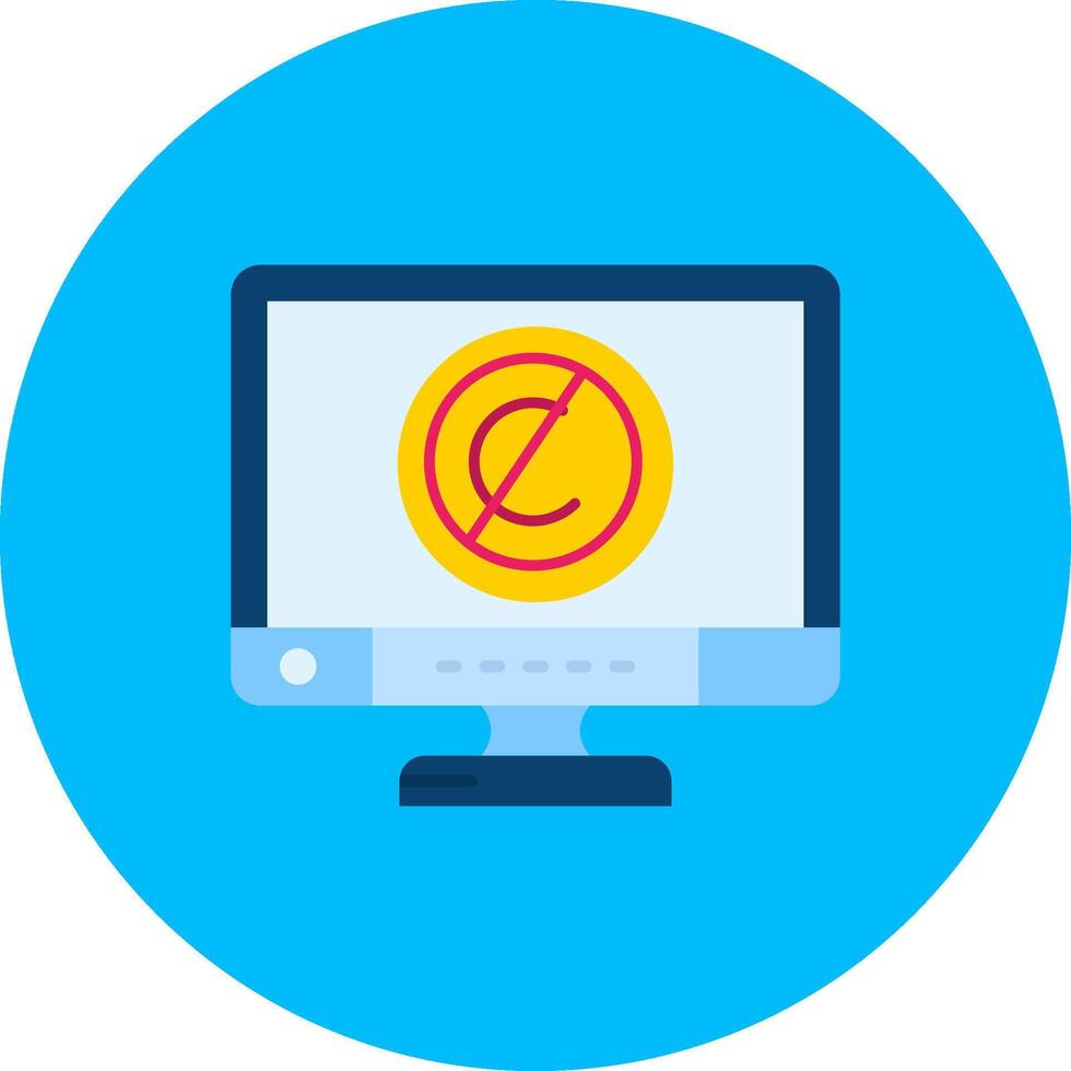 Copyright Flat Circle Icon vector