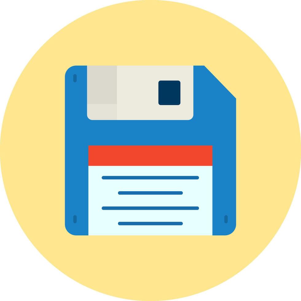 Floppy disk Flat Circle Icon vector