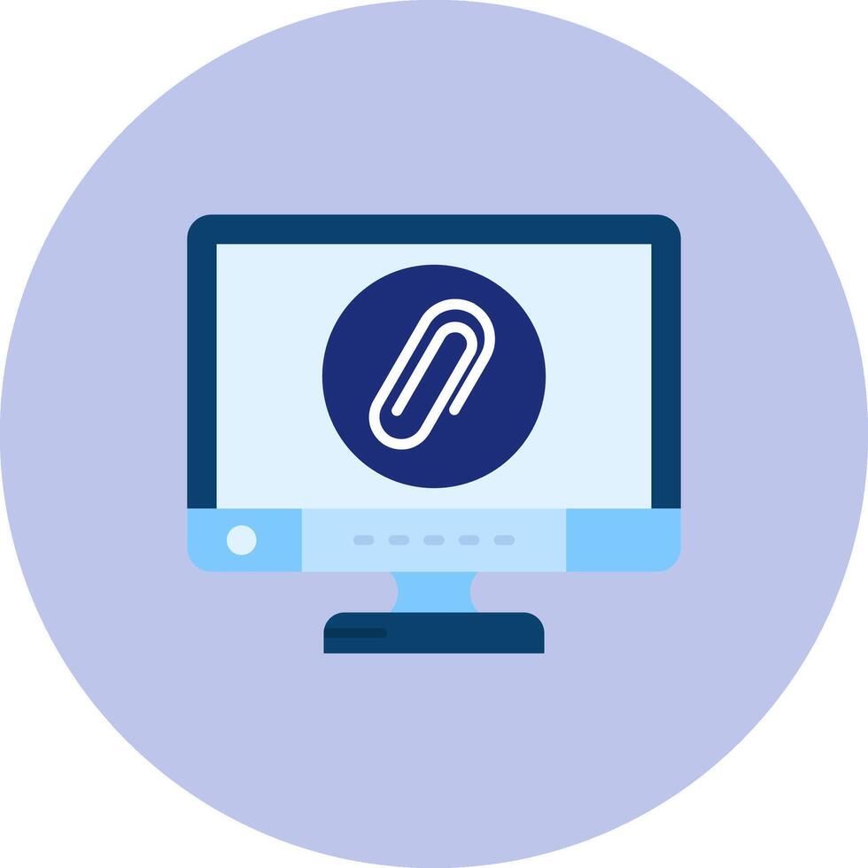 Clip Flat Circle Icon vector