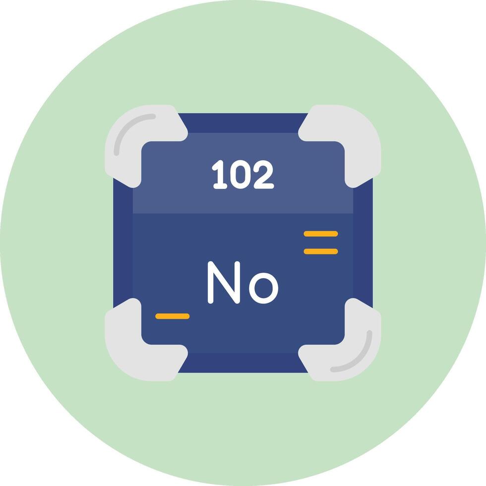 Nobelium Flat Circle Icon vector